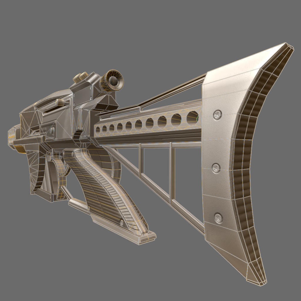  Low Poly Futuristic Weapon Concept preview image 2